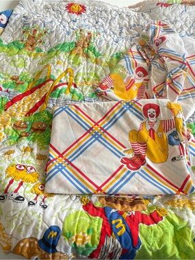 Vintage McDonald's Ronald McDonald Twin Bedding Set Canada Rare